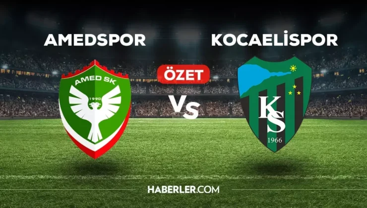 Amedspor Kocaelispor maç özeti ve golleri izle! (VİDEO) Amed Kocaelispor geniş özeti! Golleri kim attı, maç kaç kaç bitti?